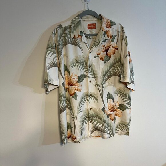 Tommy Bahama Other - Tommy Bahama Silk Hawaiian Floral Print Shirt Large